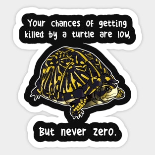 Box Turtle Never Zero Sticker